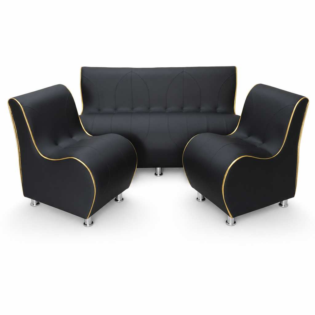 Sillon Curviso Con Borde Dorado